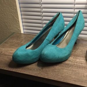 Teal heels size 9